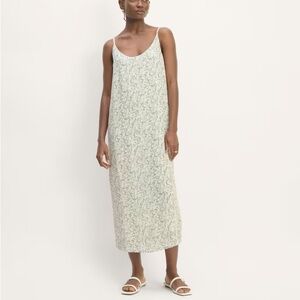 Everlane Light Green Floral Slip Dress
